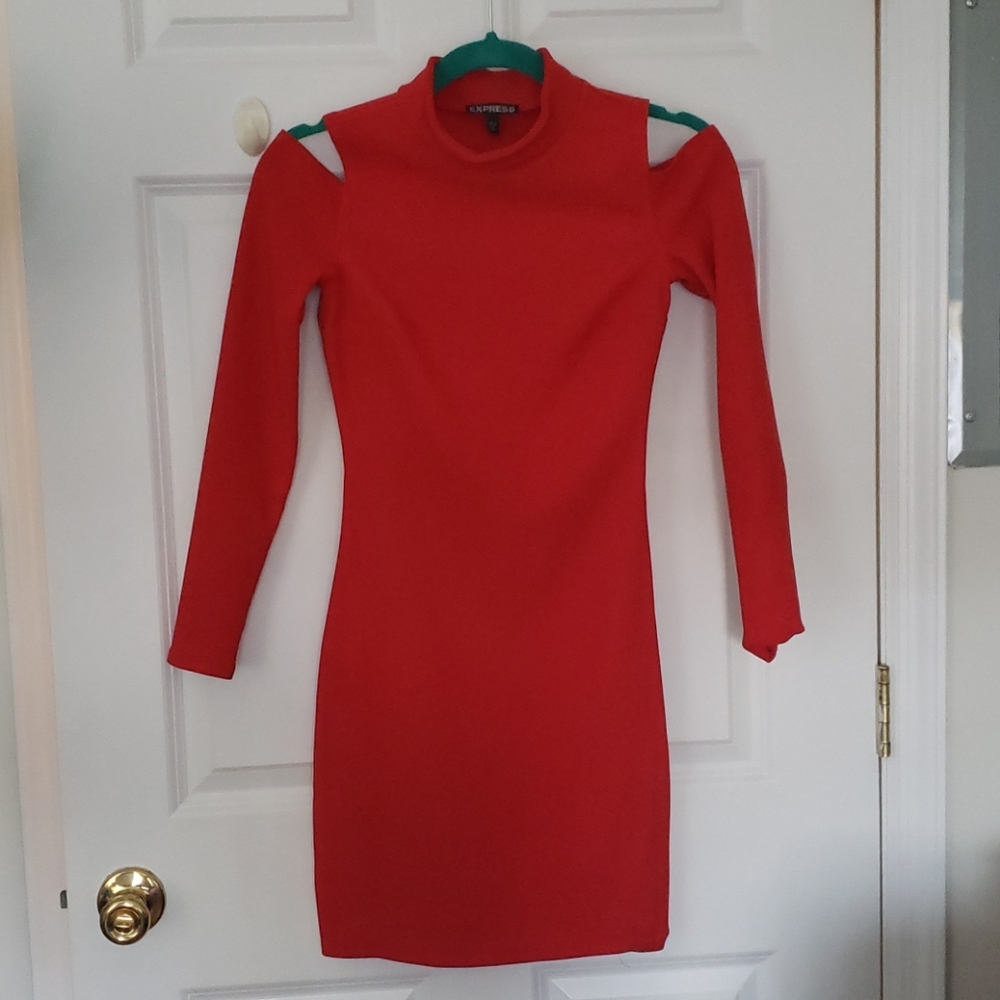 EXPRESS Cut-out shoulder polyester dress sz XS